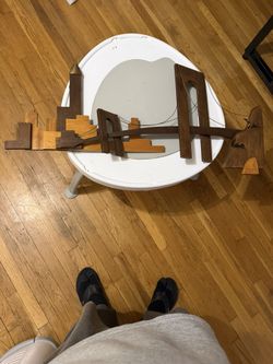 Antique Wood 3d NYC Skyline &iconic Brooklyn Bridge