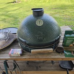 Xl Big Green Egg With Table