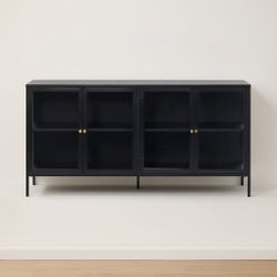 Black Metal and Glass TV Console Sideboard - Like New – West Hollywood, CA