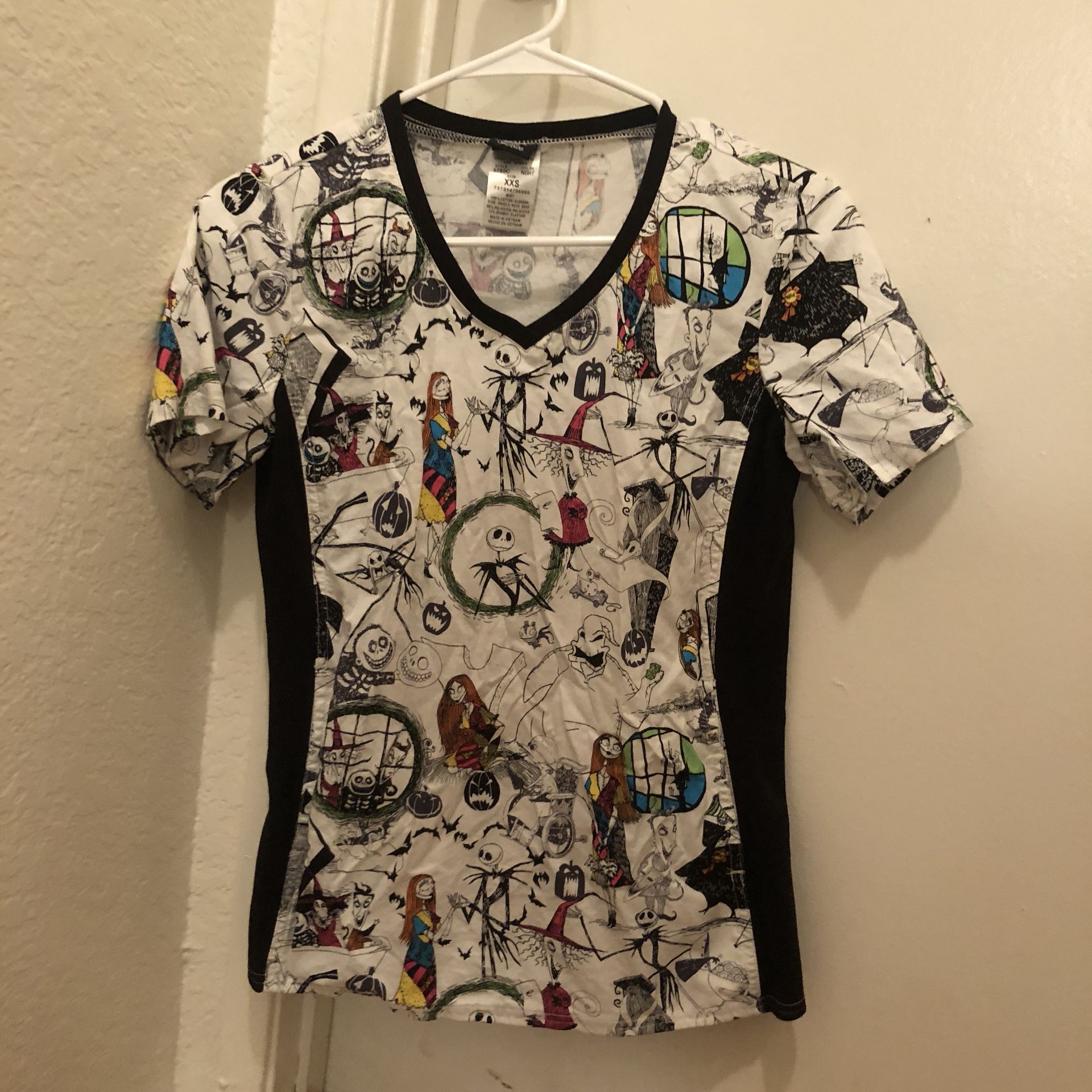 Nightmare before Christmas scrub top.