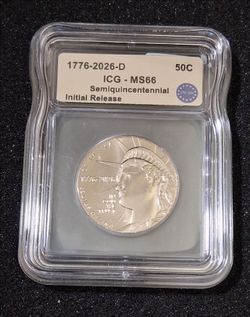 Initial Release Half Dollar 1776 to 2026