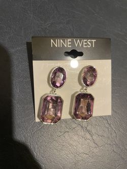 Nine West Purple Earrings New