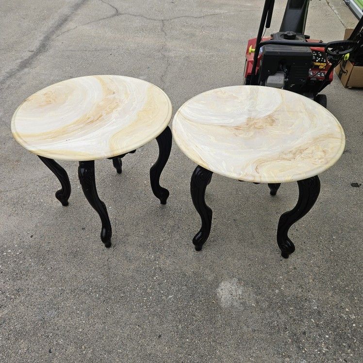 Marble end tables