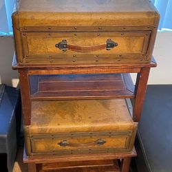 Suitcase or Luggage or Trunk End Tables, Sofa Table, Ottoman