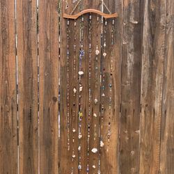 Large Window 5 ft. Beaded Curtain Dried Flowers Wind Chime Sun Catcher Mobile Decor 