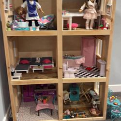 6ft tall American girl dollhouse (custom built) 