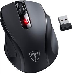 HOTWEEMS D-09 Wireless Ergonomic Mouse 2.4G USB 2400 DPI – Black – NEW
