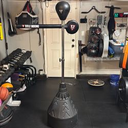 TITLE Boxing Reflex Bar – Freestanding Punching Bag for Speed & Timing $125 