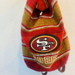 Embroidered San Francisco 49er Hand Woven Back Pack