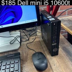 Dell Mini Optiplex 5080 Computer Desktop 12gb i5-10600t M.2 SSD Windows 11 Pro