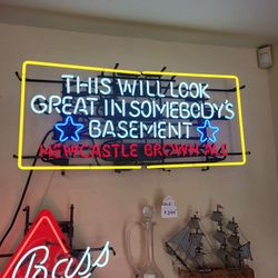 Beer bar NEON SIGN. Newcastle Brown Ale