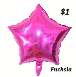 Star Foil Balloons. Fuchsia Balloons. Globos De Estrella 18 Inch Balloon. Rosita Subido