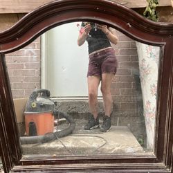 Wooden Increased  Antique Mirror