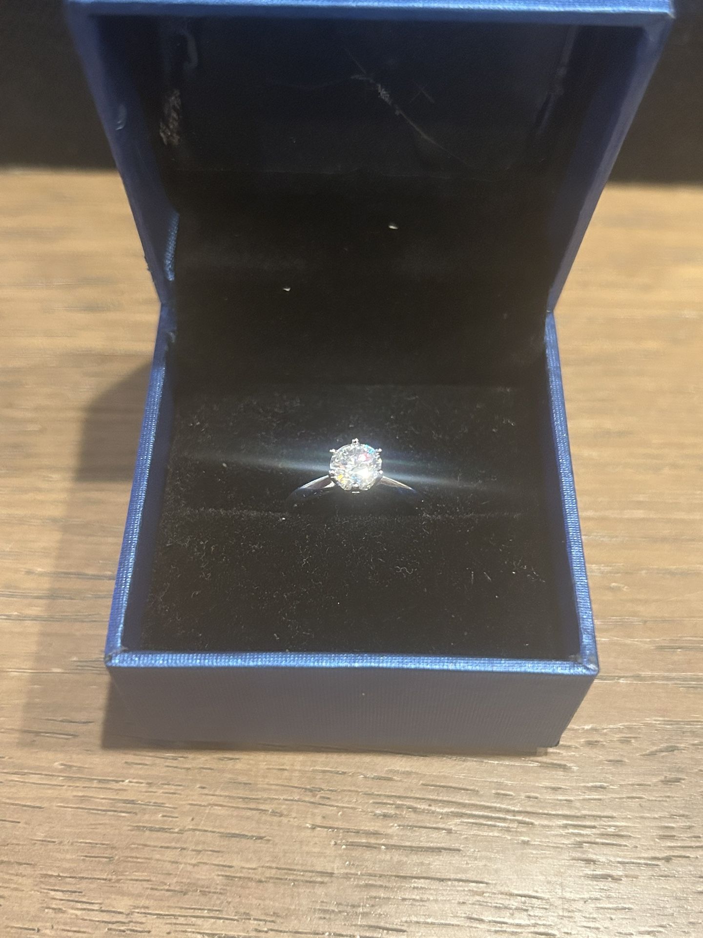 Moissanite Ring 925 Sterling Silver GRA Certified Passes Diamond Tester