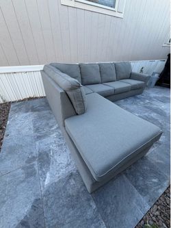 Grey large sectional couch