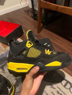 jordan 4 yellow thunder gs size 7
