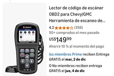 OBD2 Scanner Code Reader for Chevy/GMC Full System Diagnostic Scan Tool, Transfer Case ABS SRS EPB CKP Oil Reset 30+ Special Function Reader