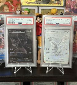 Zekrom Ex And Reshiram Ex BWR sequential Pair PSA 10 Pokemon Black Bolt White Flare 