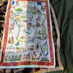 Map Of France Tea Towel 