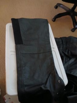 Fieldsheer Leather Motorcycle Chaps 3xl