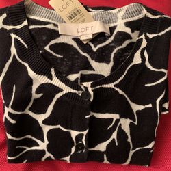 🖤 New Christmas Sweater LOFT Long Sleeve Cardigan, Size Small, Lightweight Long Sleeve Button Down Top, Ann Taylor Loft Sweater