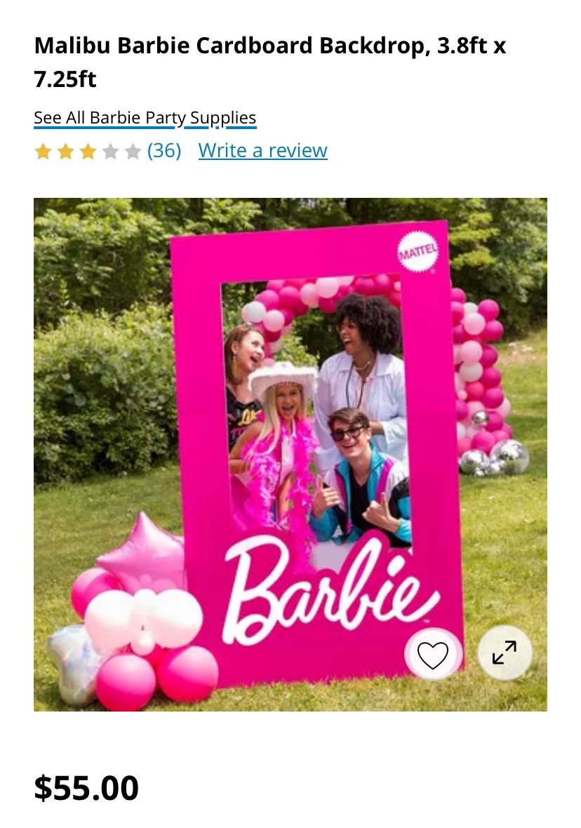 Barbie Cardboard Backdrop