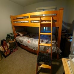 Solid Wood Twin Bunk Beds./  Sale PENDING