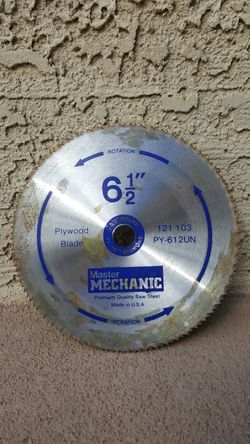 Master Mechanic 6 1/2" Plywood Saw Blade w/ 5/8" Arbor Hole.