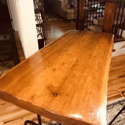 Rustic - Industrial 60" Versatile Live Edge Table Top - Desk - Dining Table       