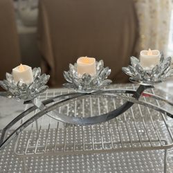 Crystal Candle Holder Set