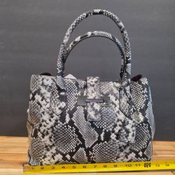 Aldo Snake Print Structured Handbag