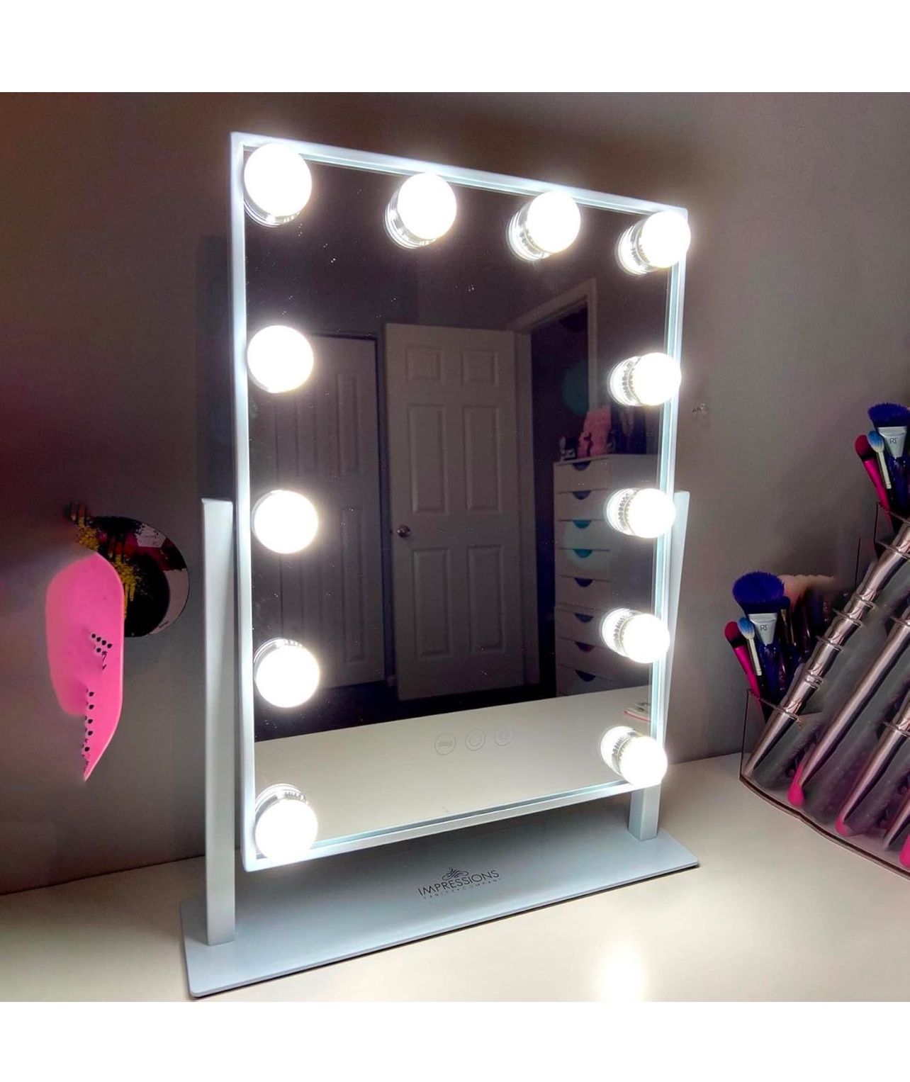XL impressions vanity mirror. tri color