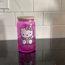 Hello Kitty Drinking Glass