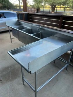 Kitchen commercial stainless steel counter