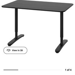 IKEA Bekant Black Computer Desk 47in Adjustable