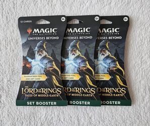 Magic The Gathering Lord Of The Rings Sleeved Set Booster Packs!