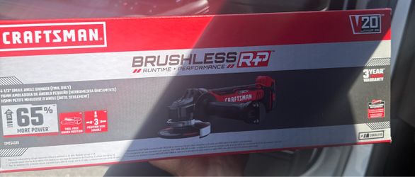 CRAFTSMAN V20 RP 4.5-in 20-volt max Paddle Switch Brushless Cordless Angle grinder