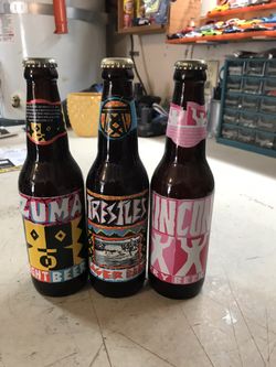 Vintage Beach Bottles / Zuma,Rincon ,Trestles / perfect for surfers man cave or bar