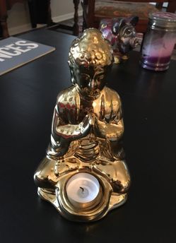 Brass like statue meditation