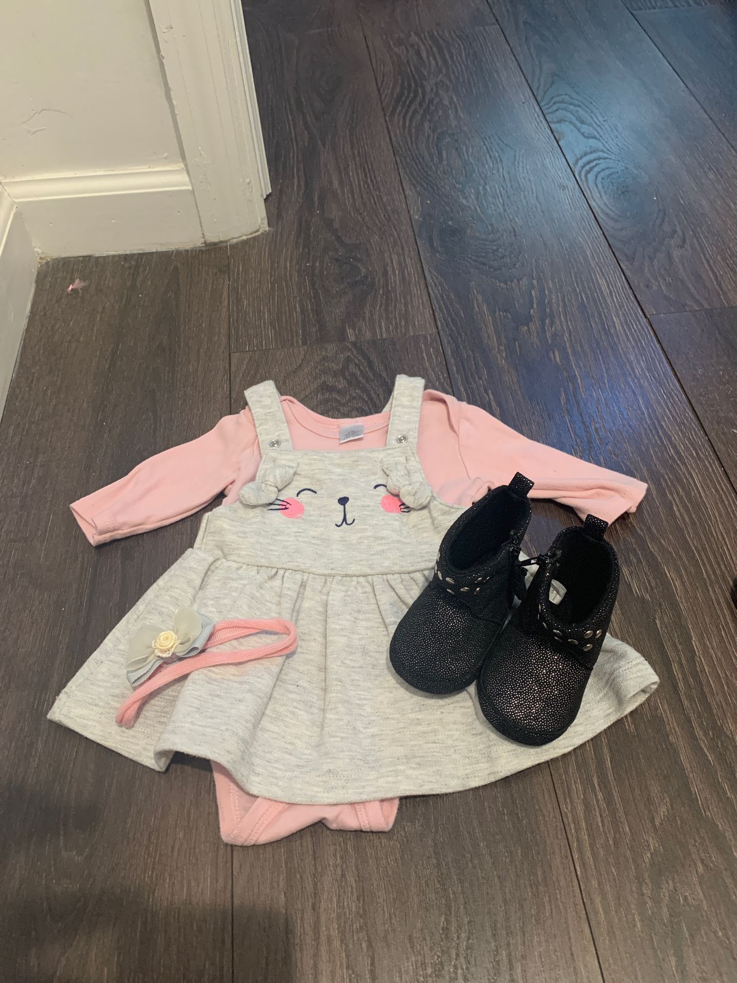 Baby girl dress & boots set