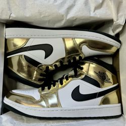 AIR JORDAN 1 MID METALLIC GOLD