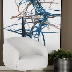 Swivel Accent Chair / Beige Swivel Chair/ Swivel Chair