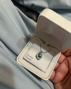 Simulated Emerald Necklace