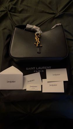 Saint Laurent YSL Black Leather Shoulder Bag