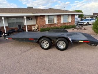 Flatbed Car Hauler Trailer Tandem Axle