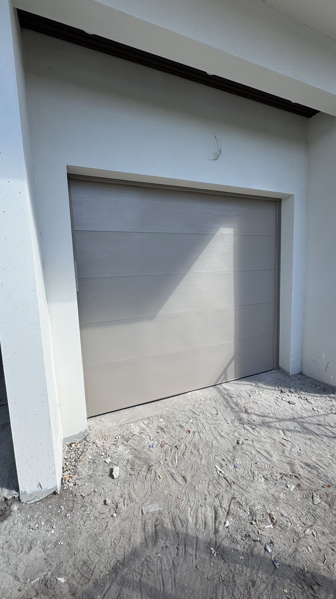 Garage Door 8x8 Flush Panel Sandstone Color Not Insulated Hurricane Proof