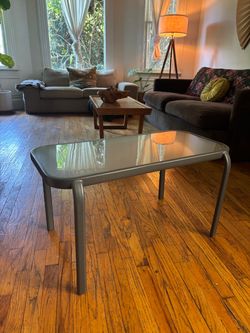 Glass Top Coffee Table + Side Table Set
