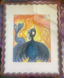 Framed Handmade Phoenix Painting