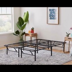 Foldable 18” High Bed Frame. 