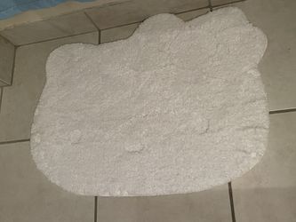 Hello Kitty White Bath Mat Kitchen Rug Face 25x30 Kawaii Non Skid 